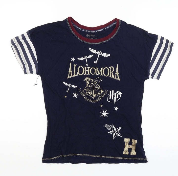 Love to Lounge Womens Blue Solid  Top Pyjama Top Size 6  - Harry Potter