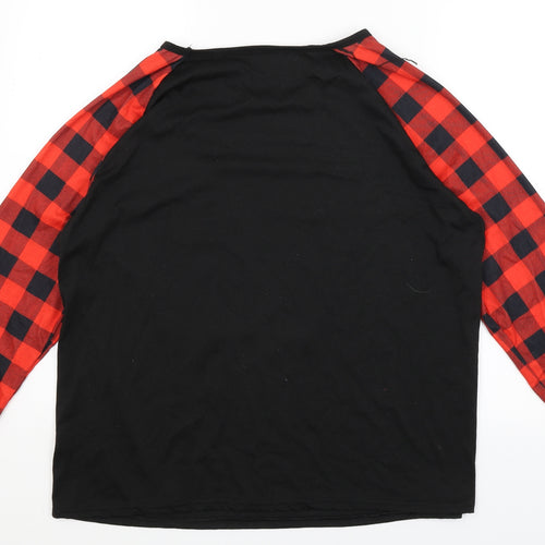 Preworn Mens Black Solid   Pyjama Top Size L  - Christmas 2020