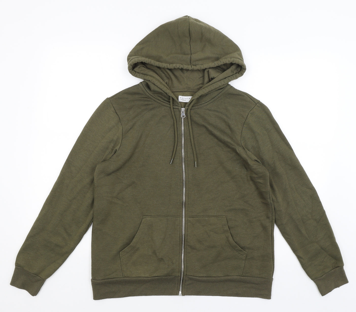 Papaya Womens Green   Full Zip Hoodie Size M