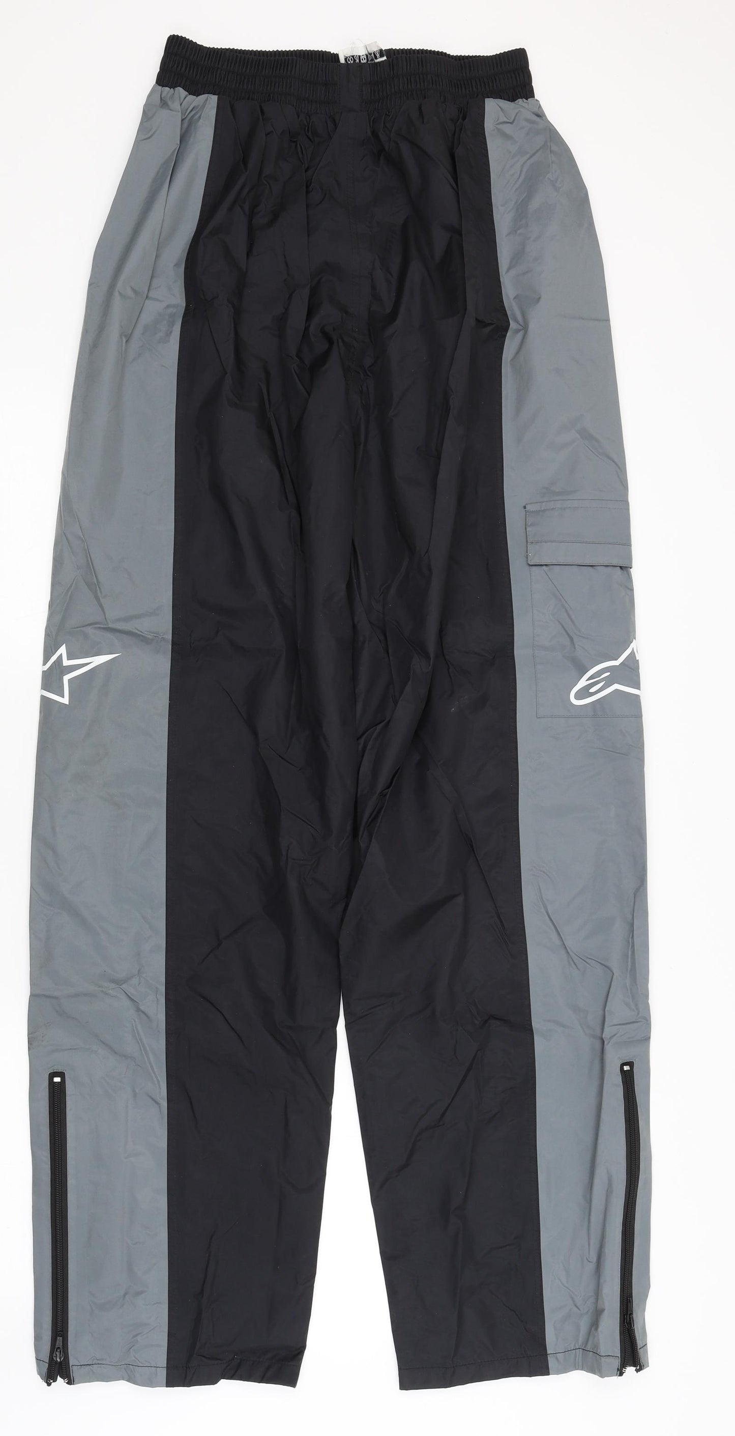 Racing Ahead Mens Grey   Rain Trousers Trousers Size XL L33 in