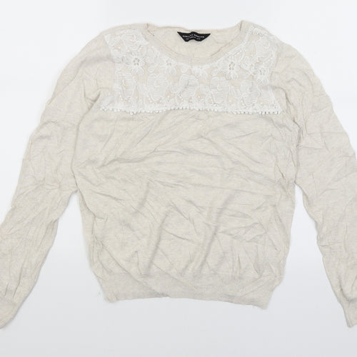 Dorothy Perkins Womens Beige   Pullover Jumper Size 12