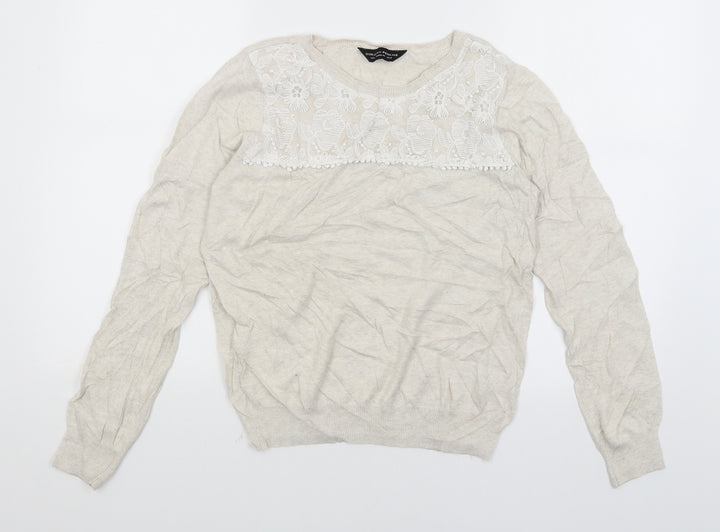 Dorothy Perkins Womens Beige Pullover Jumper Size 12