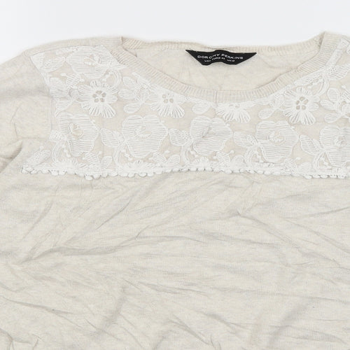 Dorothy Perkins Womens Beige   Pullover Jumper Size 12