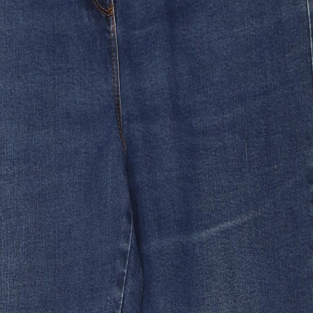 M&Co Womens Blue  Denim Straight Jeans Size 18 L28 in