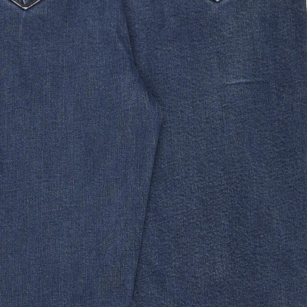 M&Co Womens Blue  Denim Straight Jeans Size 18 L28 in