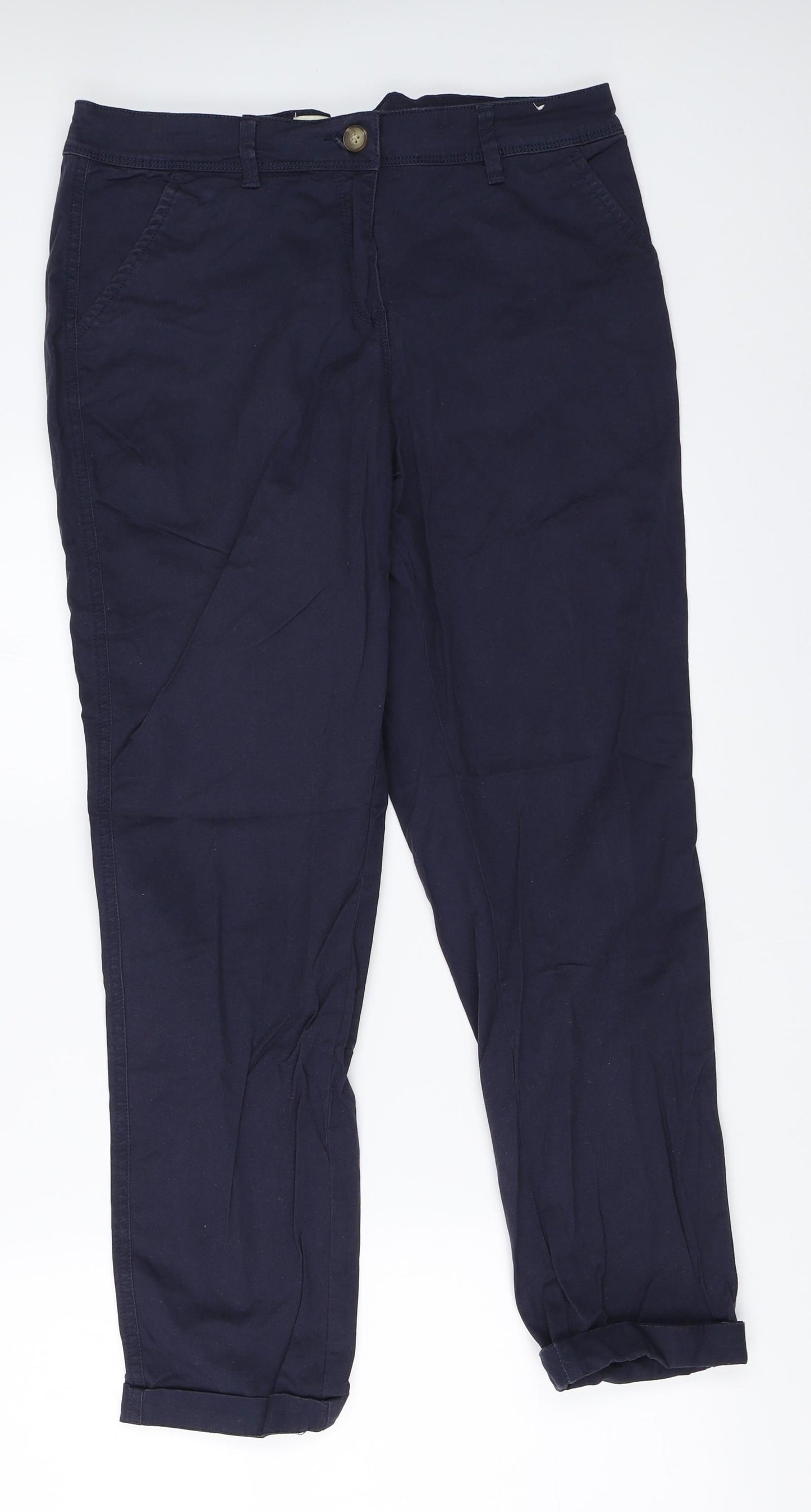 Papaya Womens Blue   Chino Trousers Size 12 L26 in