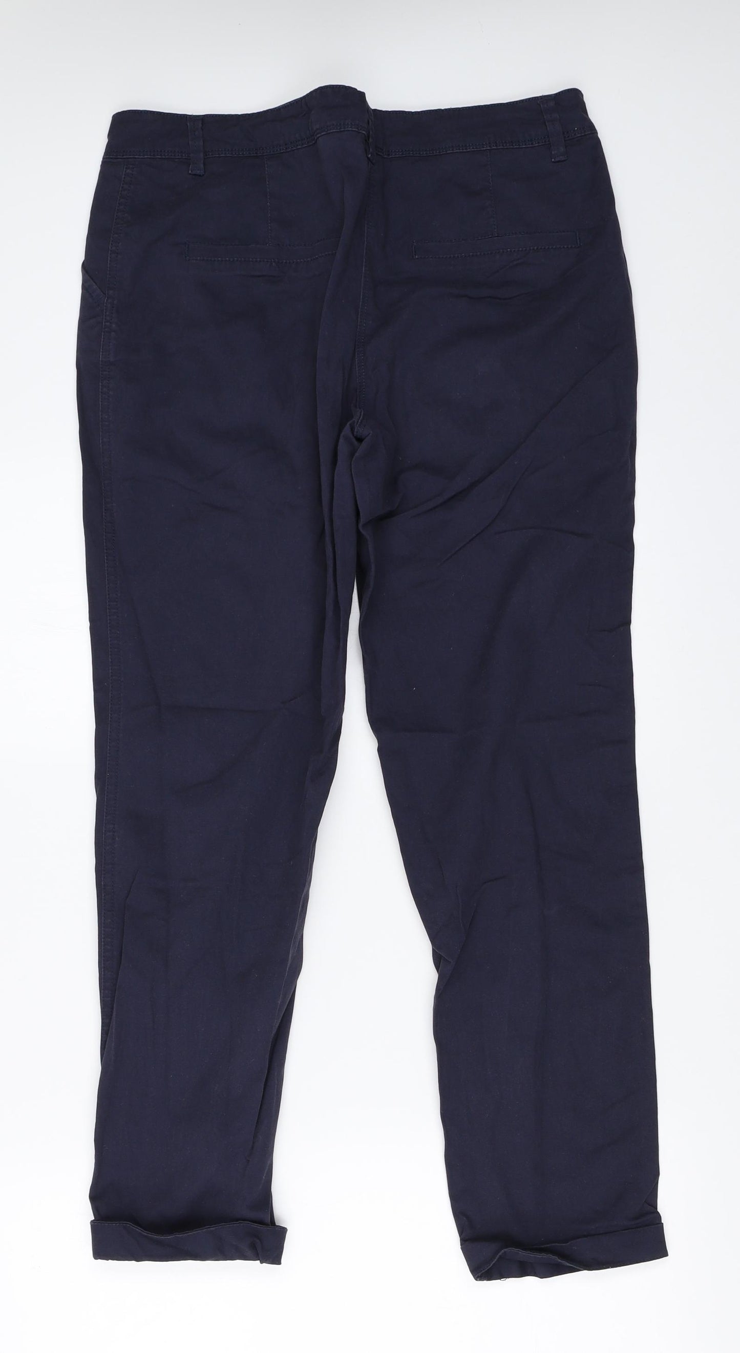Papaya Womens Blue   Chino Trousers Size 12 L26 in