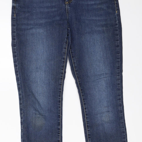 Blue 73 Womens Blue  Denim Cropped Jeans Size 8 L23.5 in