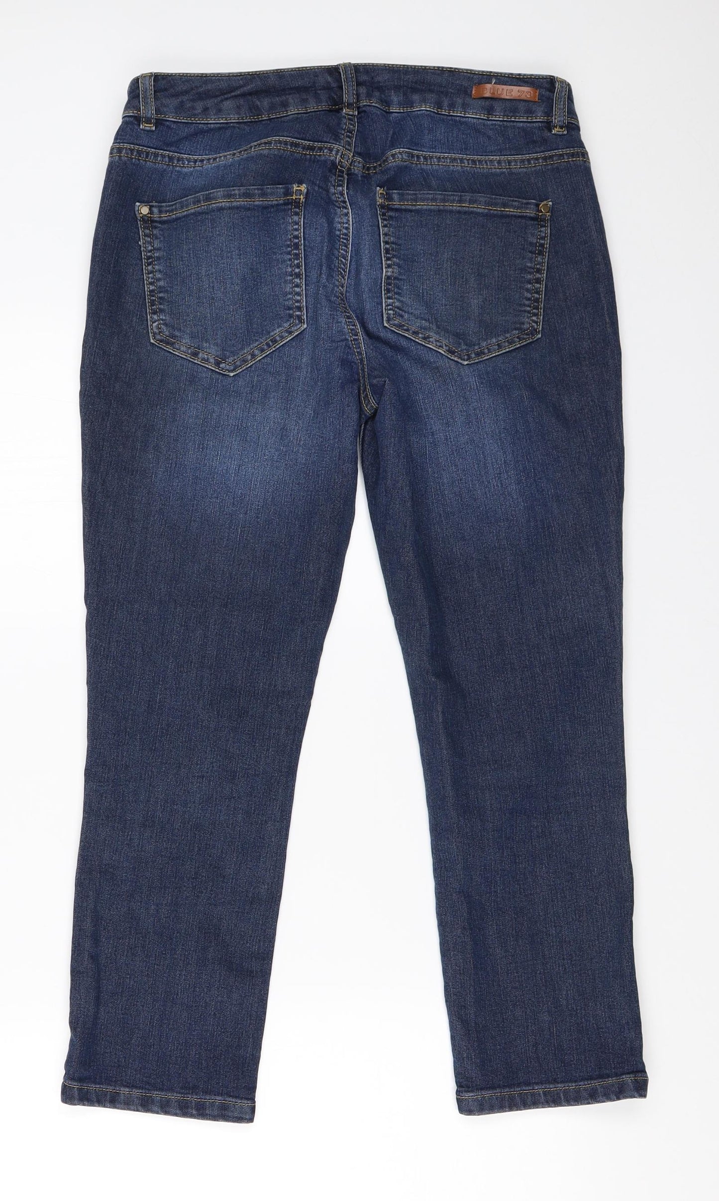 Blue 73 Womens Blue  Denim Cropped Jeans Size 8 L23.5 in