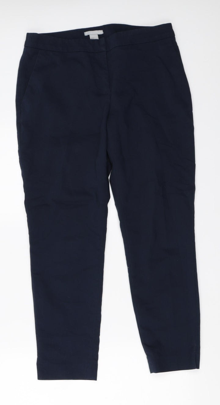 H&M Womens Blue Capri Trousers Size 36 L25 in
