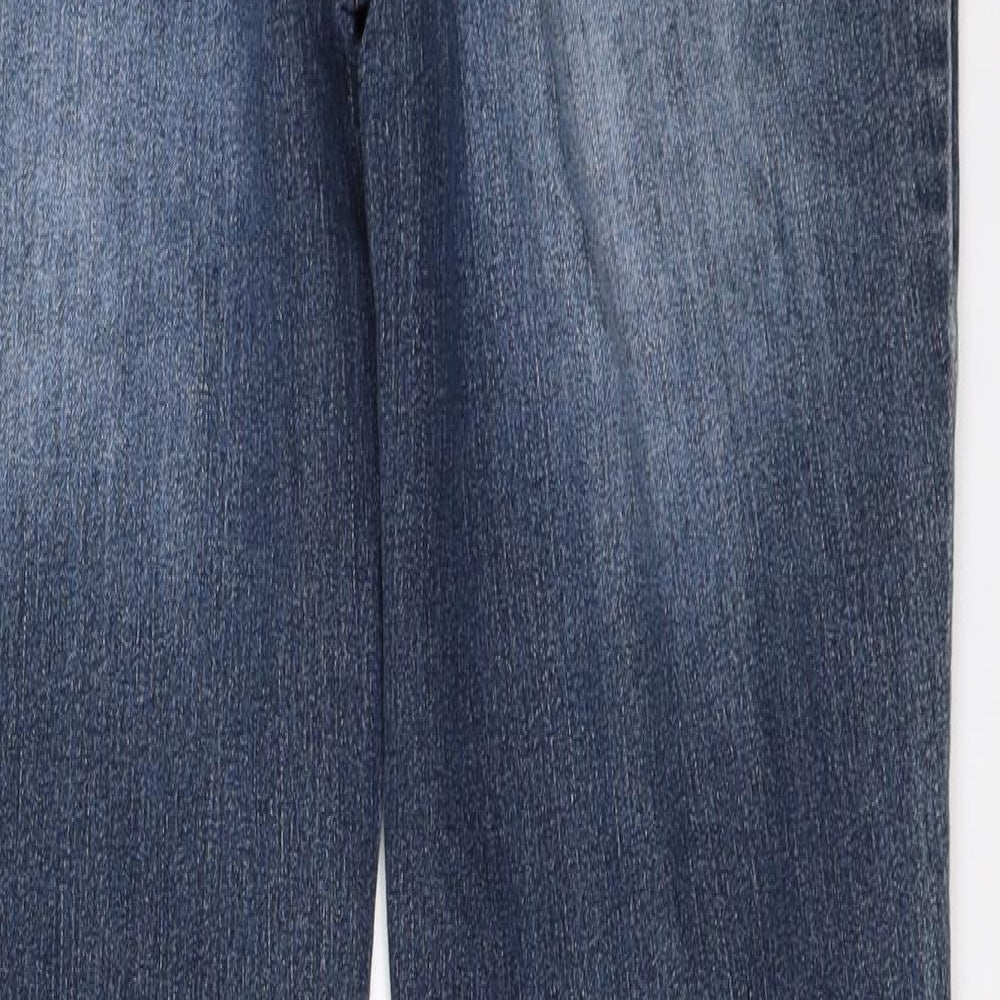 John Baner Womens Blue  Denim Bootcut Jeans Size 14 L32 in
