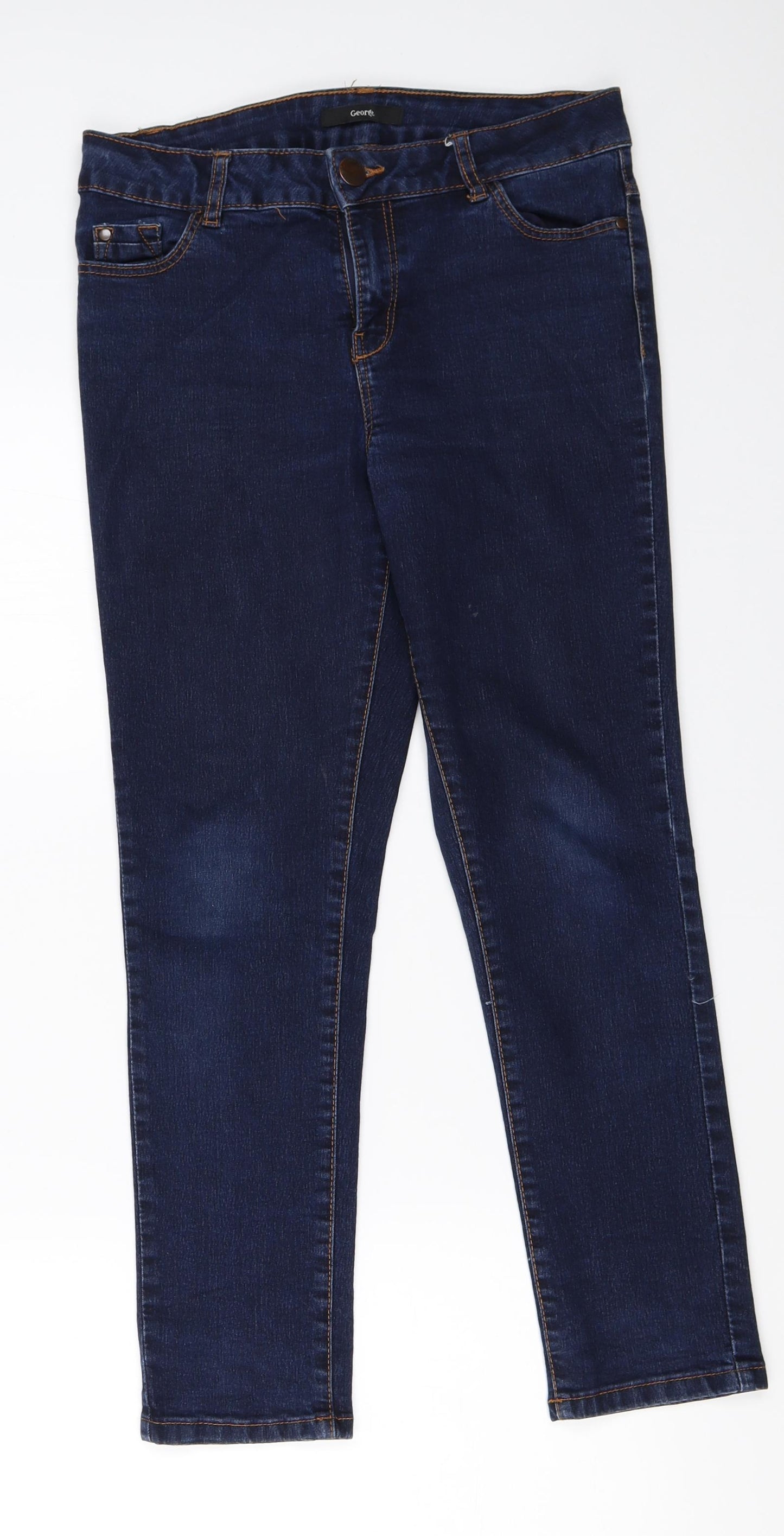 George Womens Blue  Denim Skinny Jeans Size 10 L24.5 in