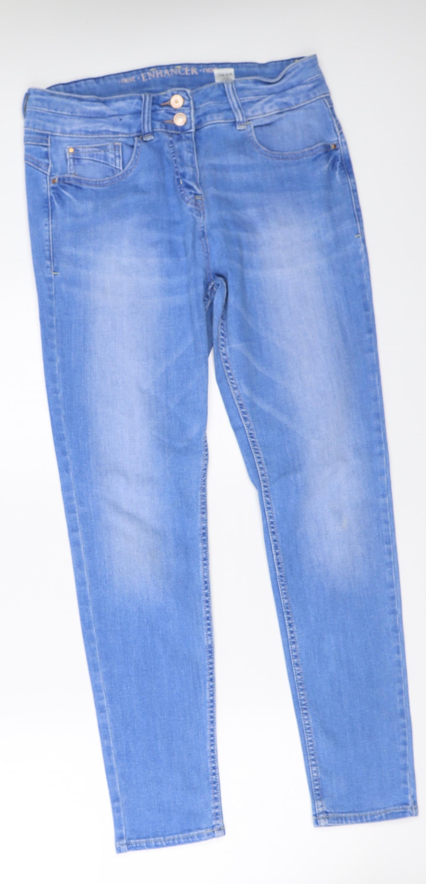 NEXT Womens Blue  Denim Skinny Jeans Size 14 L28 in