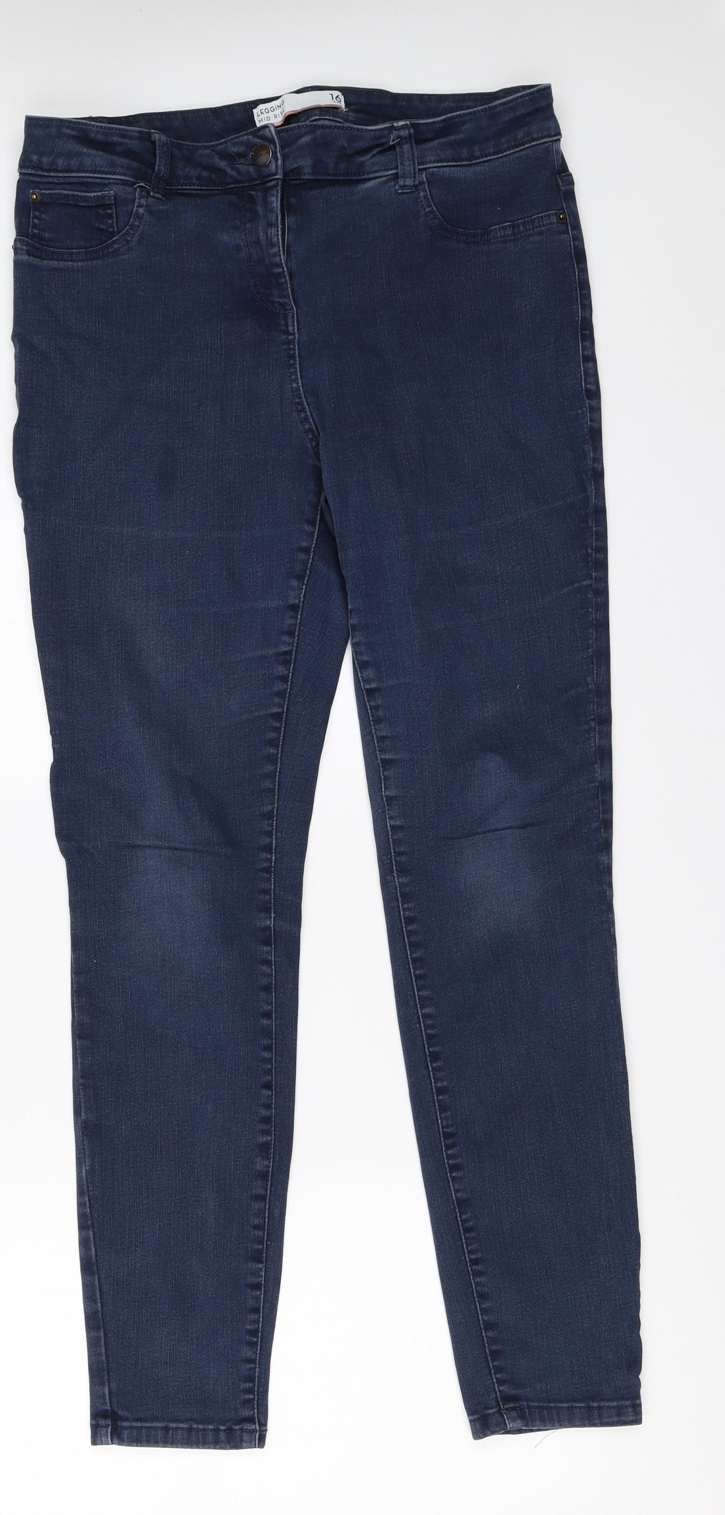 NEXT Womens Blue  Denim Skinny Jeans Size 16 L29.5 in