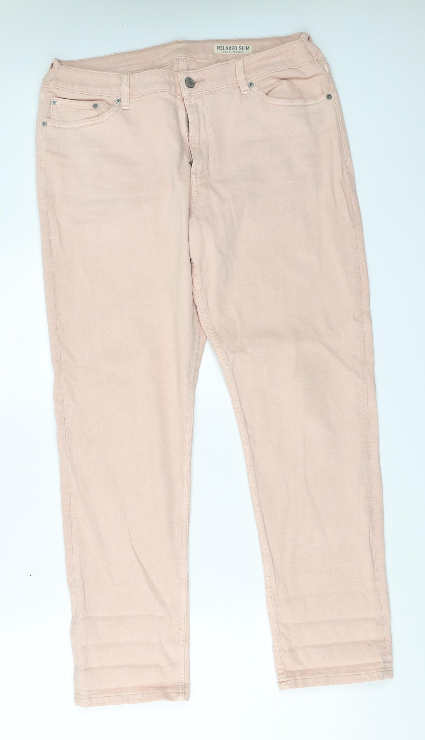 Marks and Spencer Womens Pink   Straight Jeans Size 14 L28.5 in