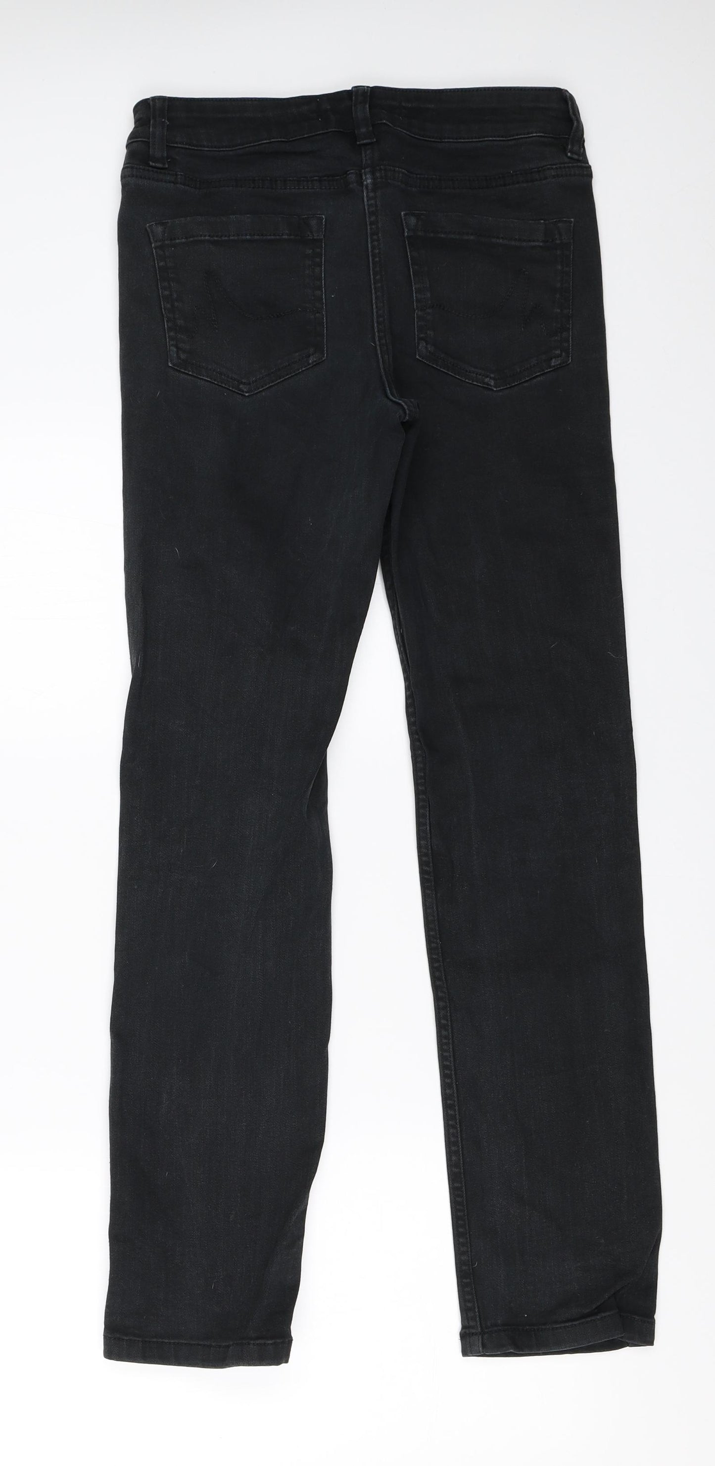 NEXT Womens Black  Denim Straight Jeans Size 8 L29 in