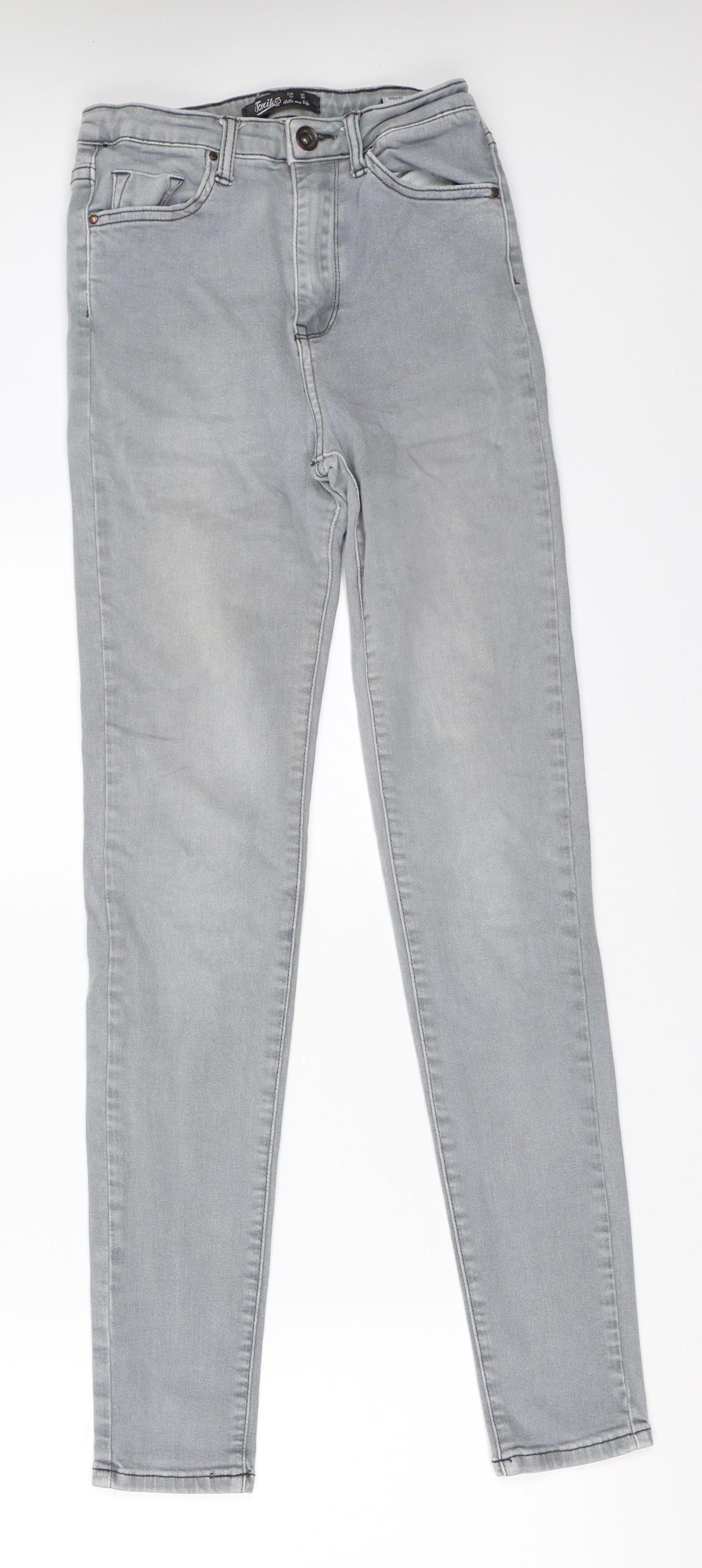 Toxik3 Womens Grey   Skinny Jeans Size 8 L28.5 in