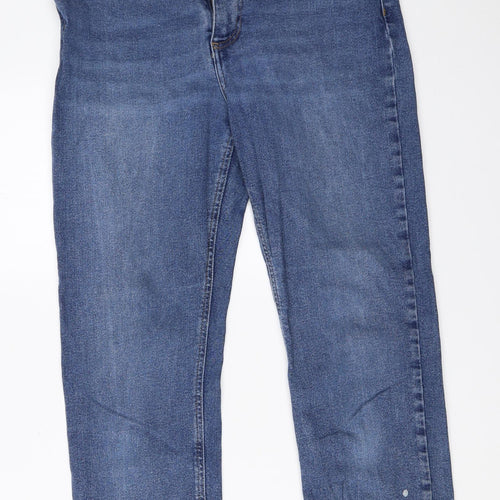 Primark Womens Blue  Denim Boyfriend Jeans Size 16 L25 in