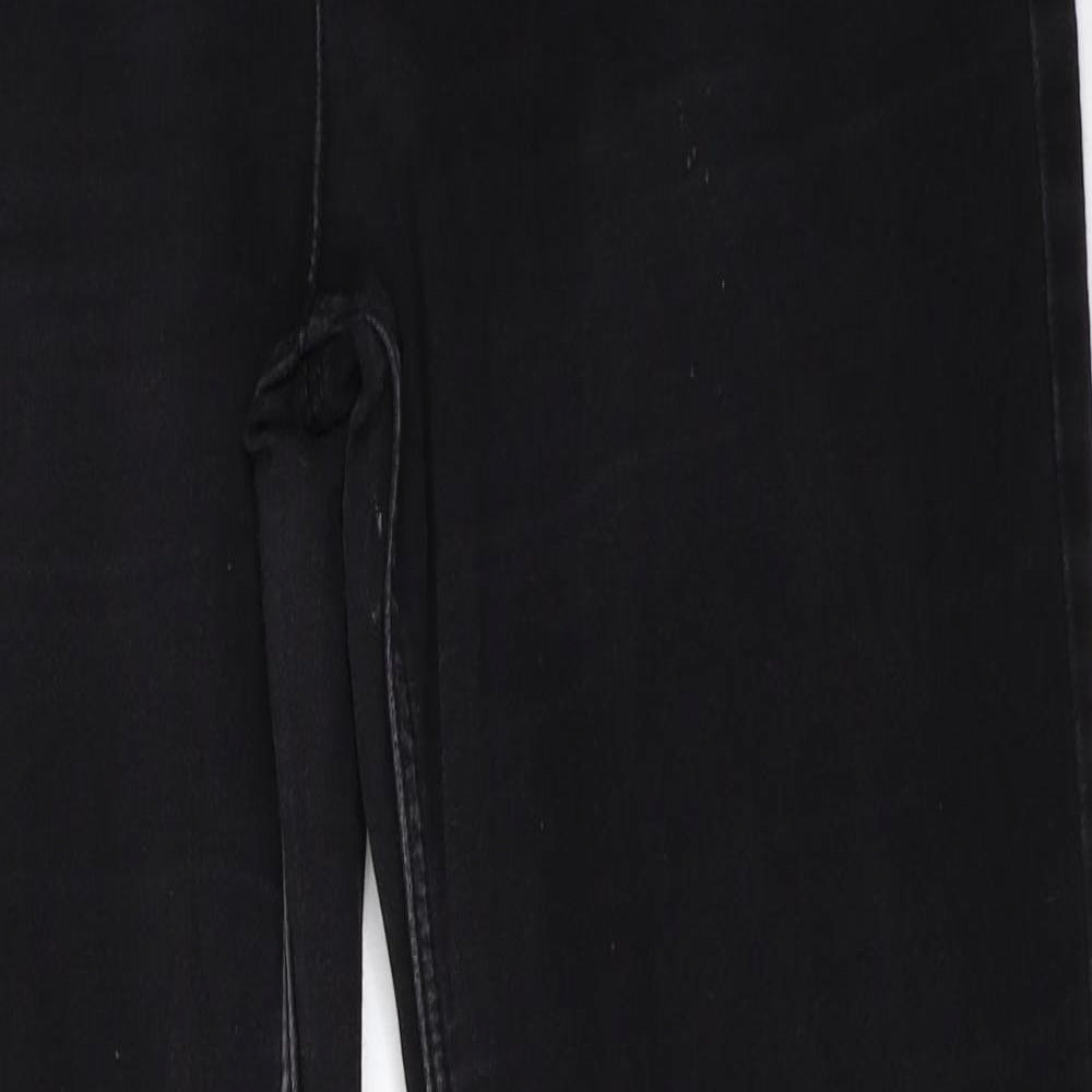 Marks and Spencer Womens Black  Denim Straight Jeans Size 14 L30 in