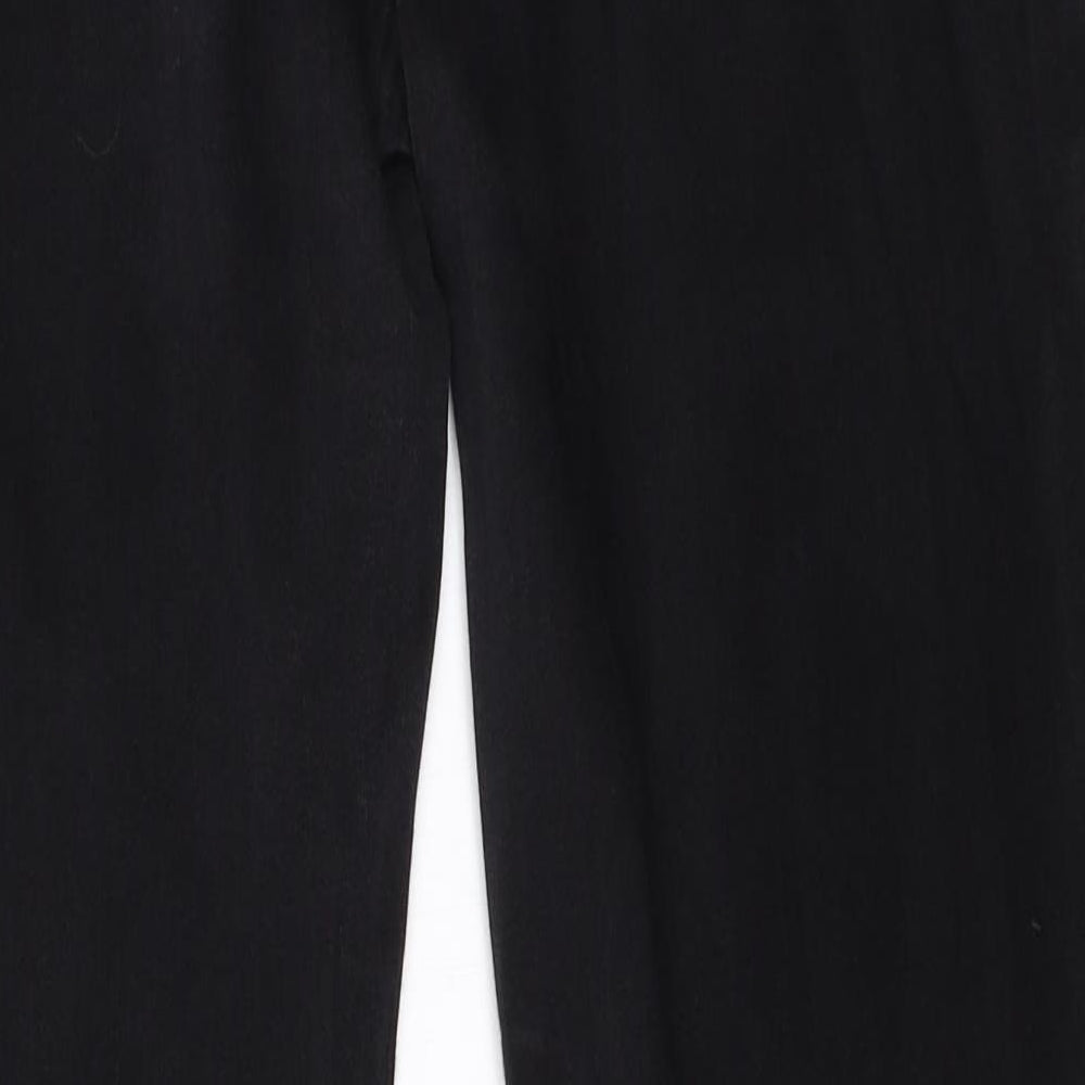 Marks and Spencer Womens Black  Denim Straight Jeans Size 14 L30 in