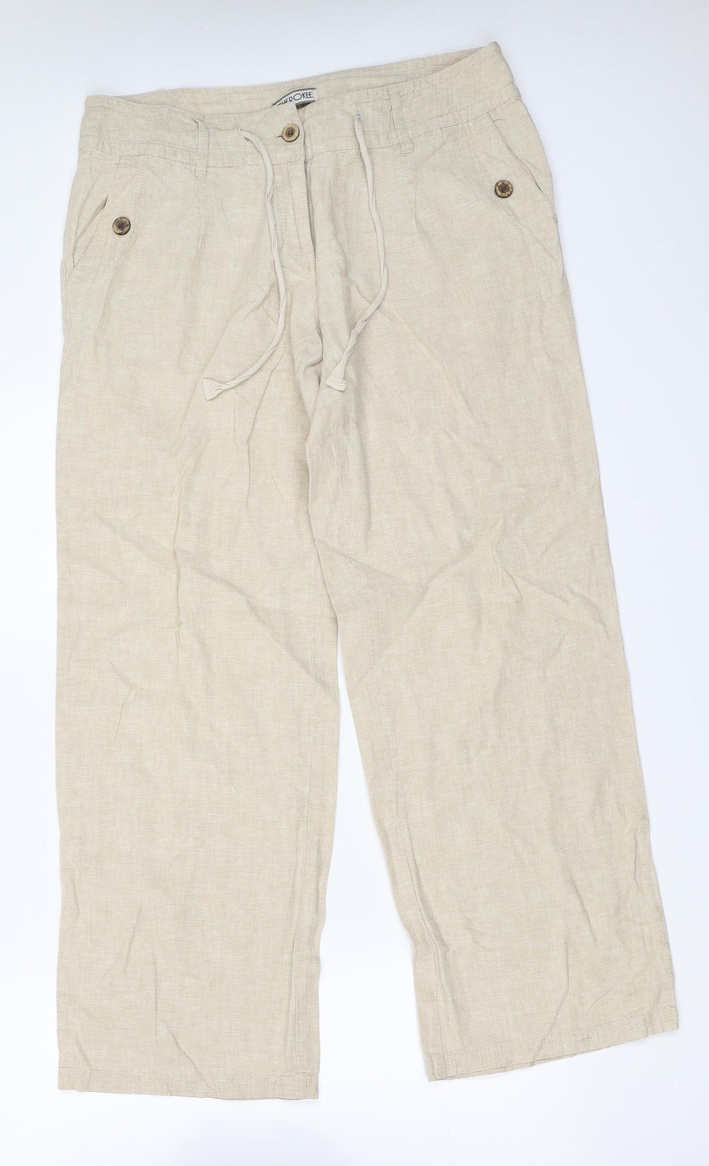 Cherokee Womens Beige   Trousers  Size 12 L29.5 in