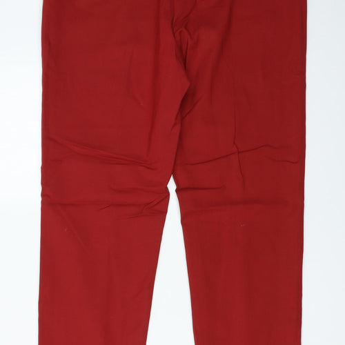 F&F Womens Red   Capri Trousers Size 14 L26.5 in