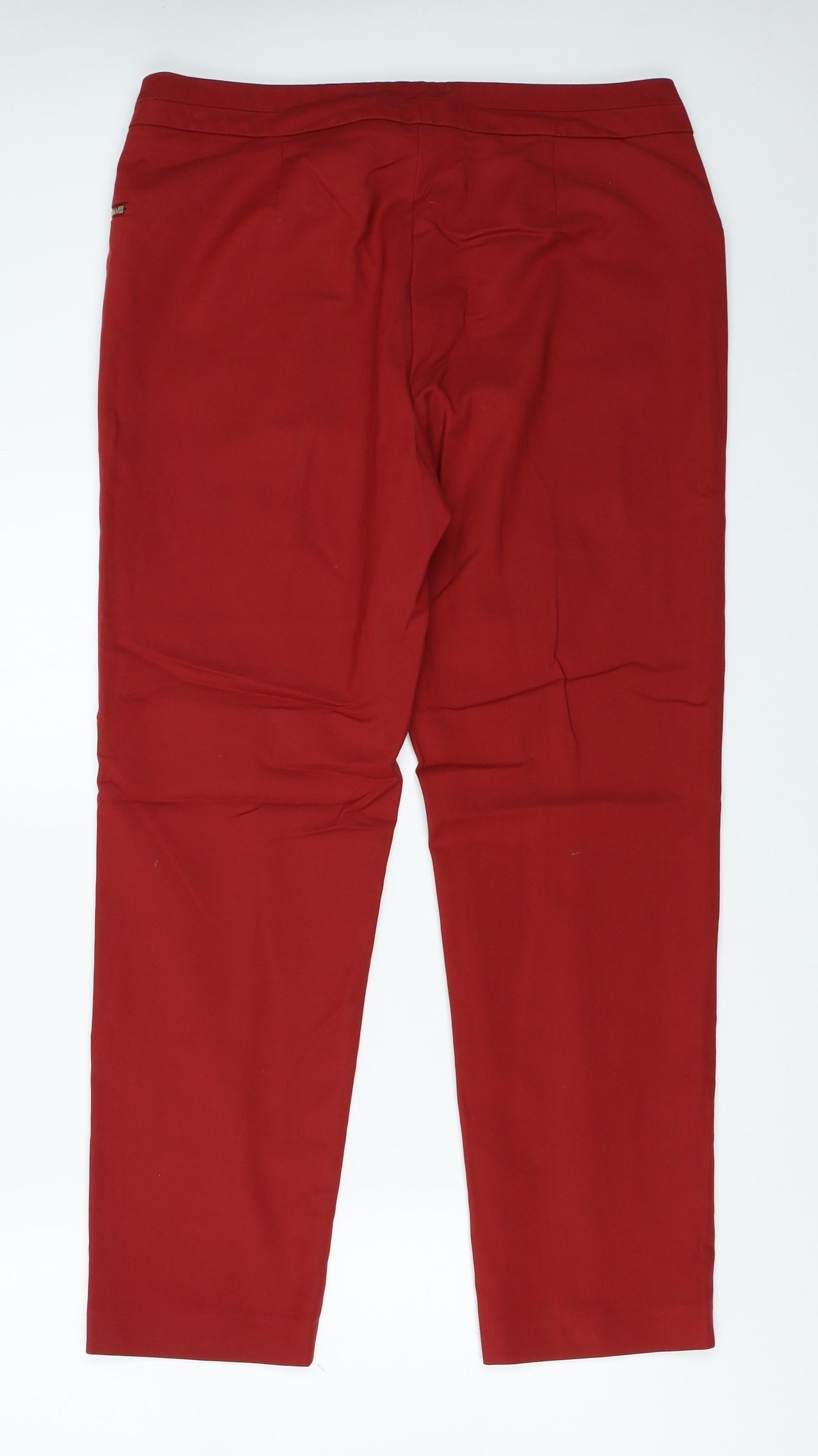 F&F Womens Red   Capri Trousers Size 14 L26.5 in