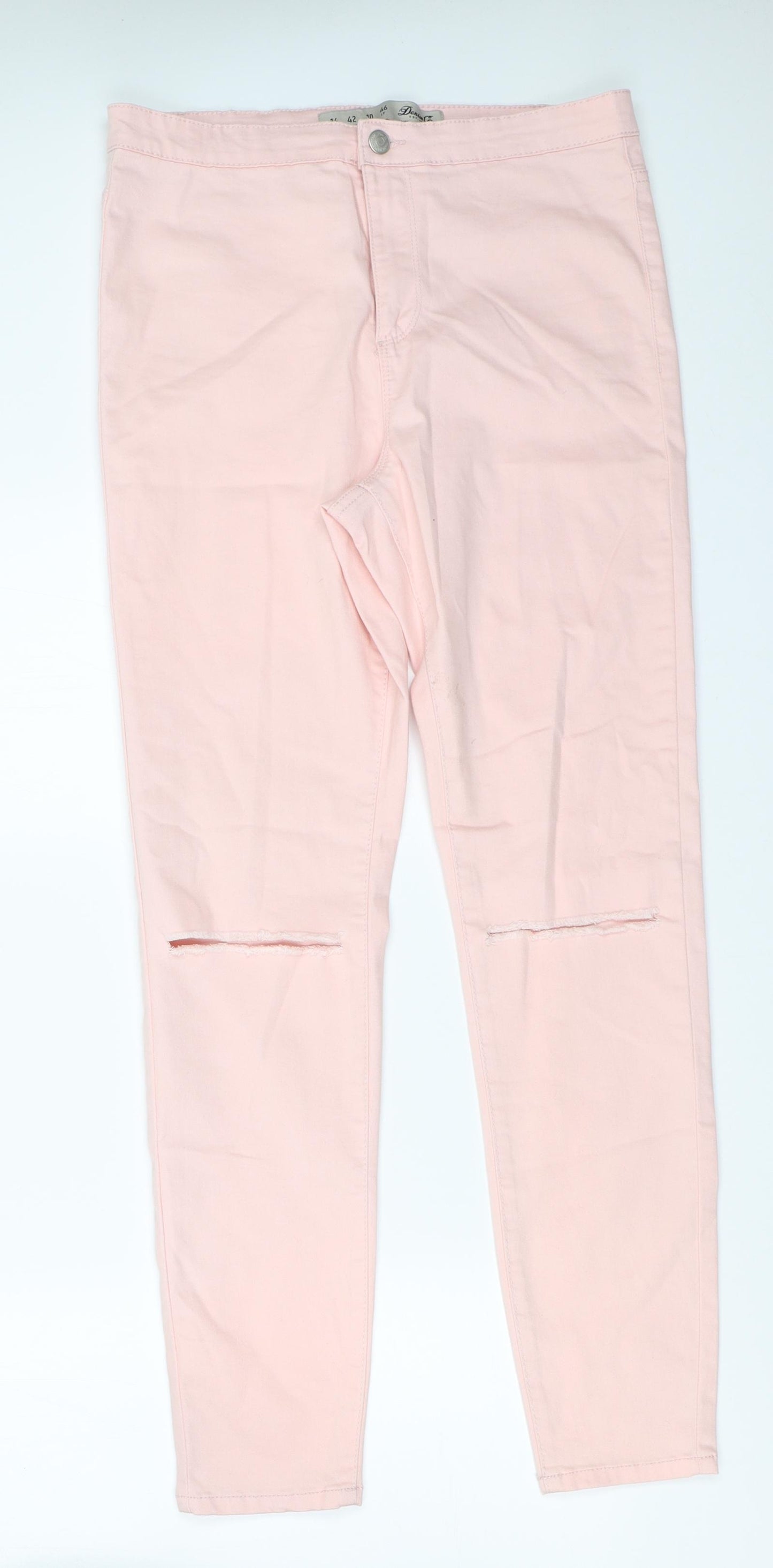 Primark Womens Pink   Skinny Jeans Size 14 L28.5 in