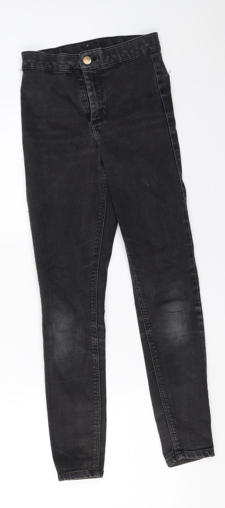 Topshop Womens Black Denim Skinny Jeans Size 24 in L28 in