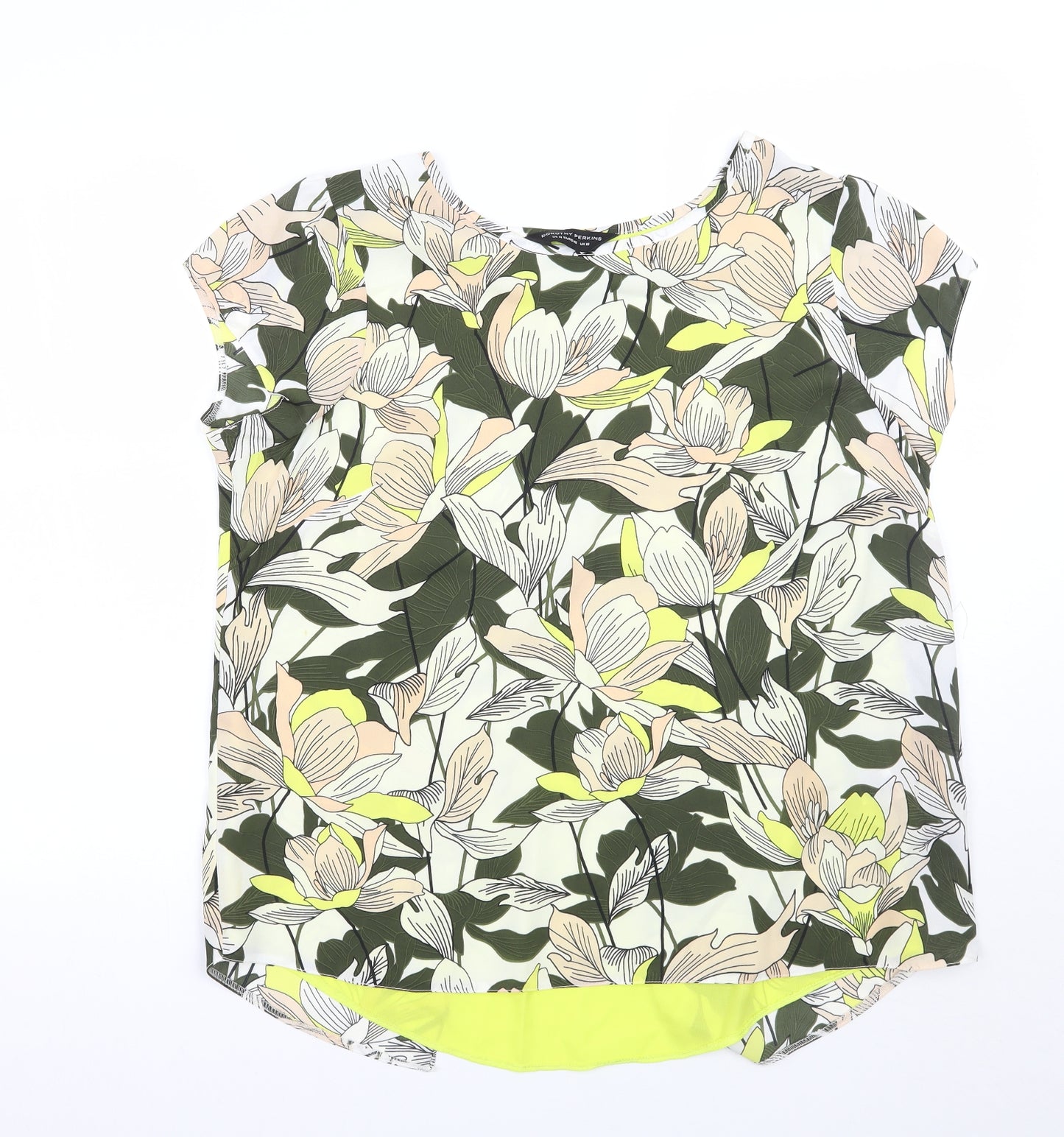 Dorothy Perkins Womens Green Floral  Basic Blouse Size 18