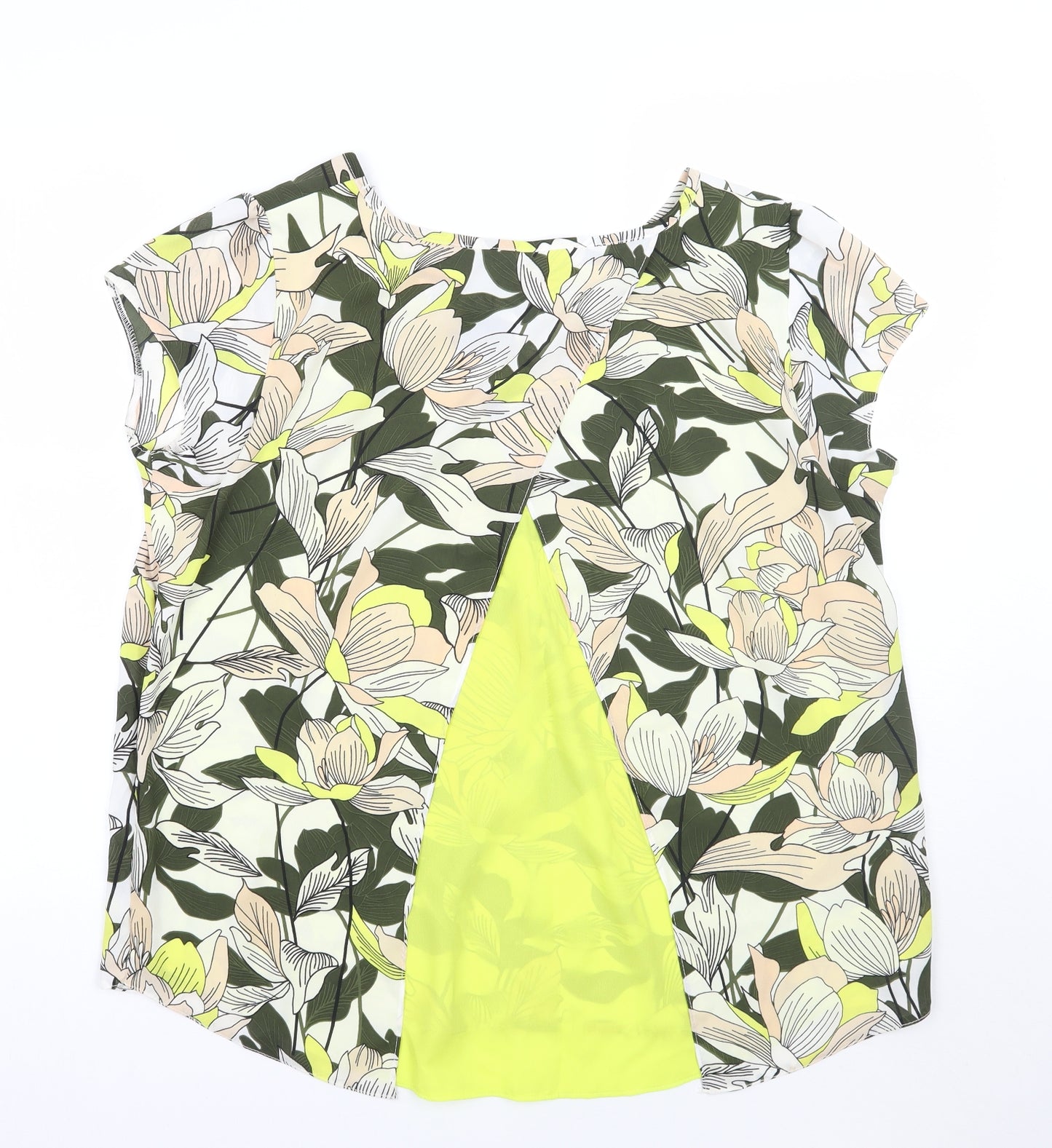 Dorothy Perkins Womens Green Floral  Basic Blouse Size 18