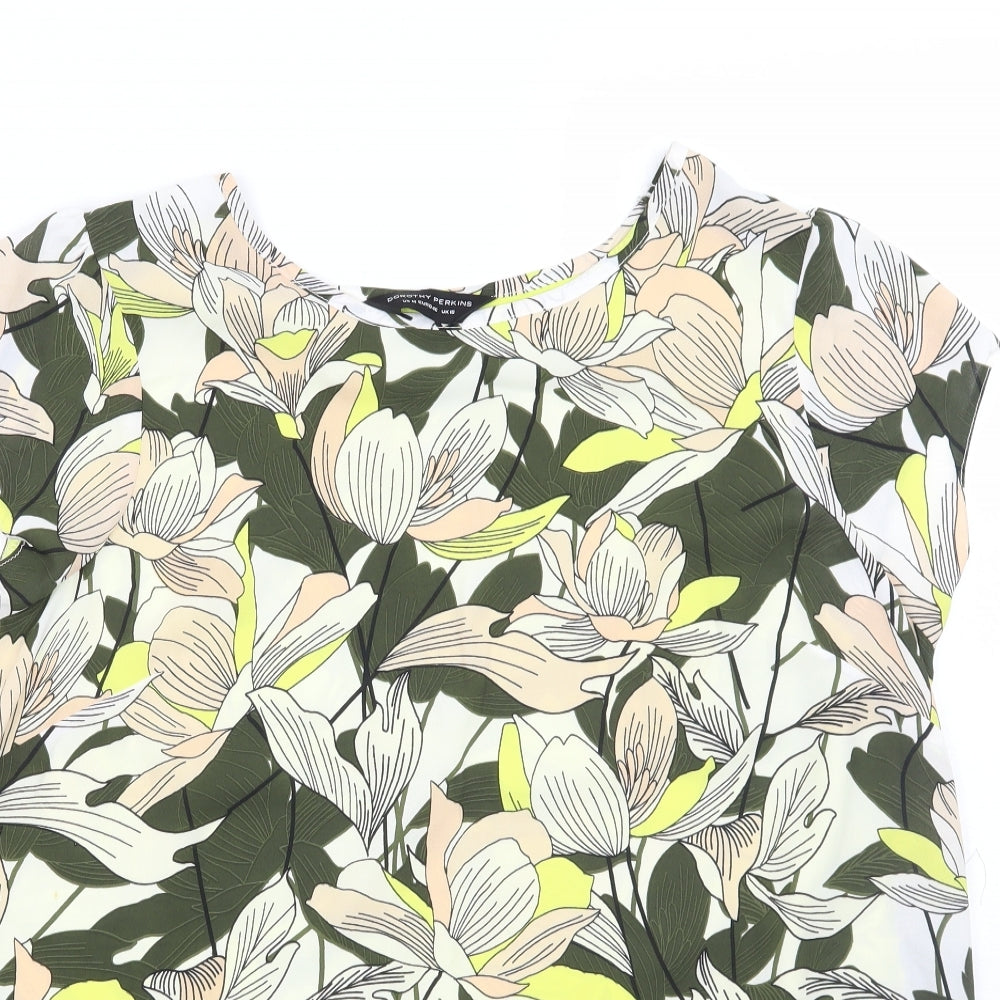 Dorothy Perkins Womens Green Floral  Basic Blouse Size 18