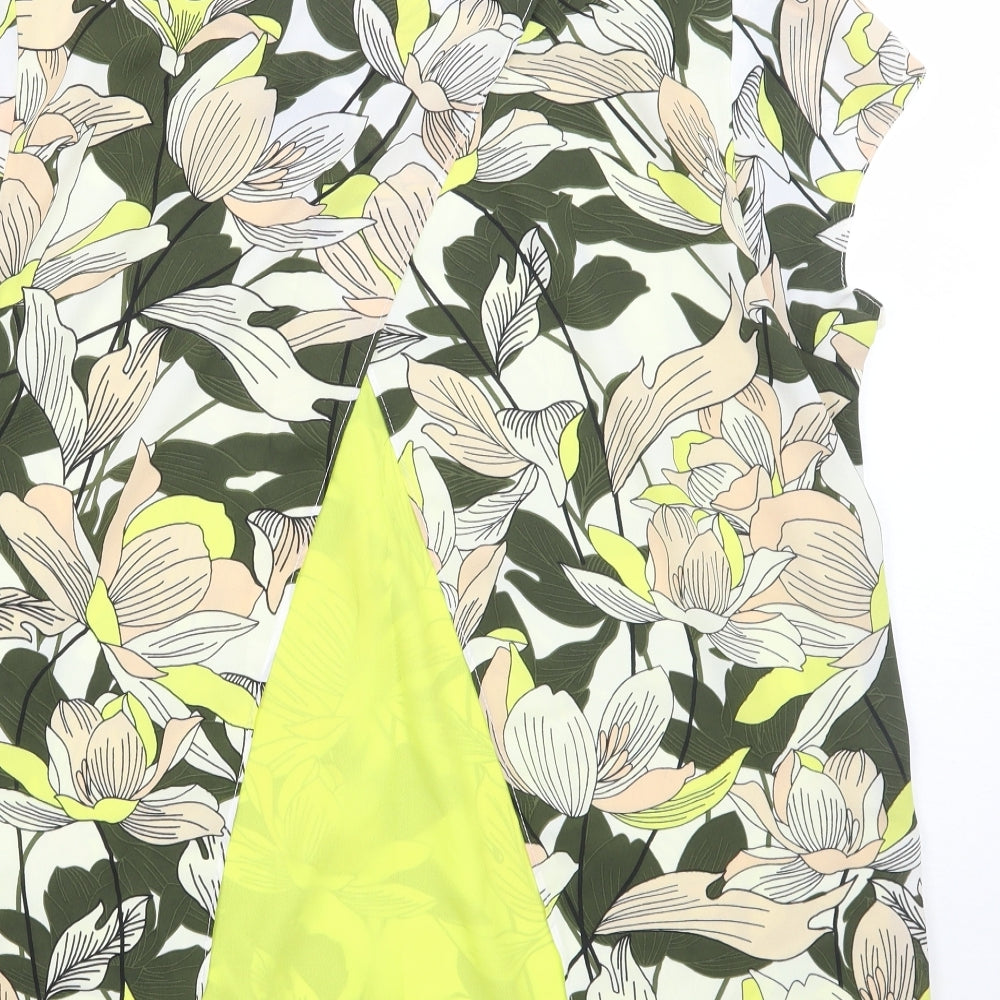 Dorothy Perkins Womens Green Floral  Basic Blouse Size 18