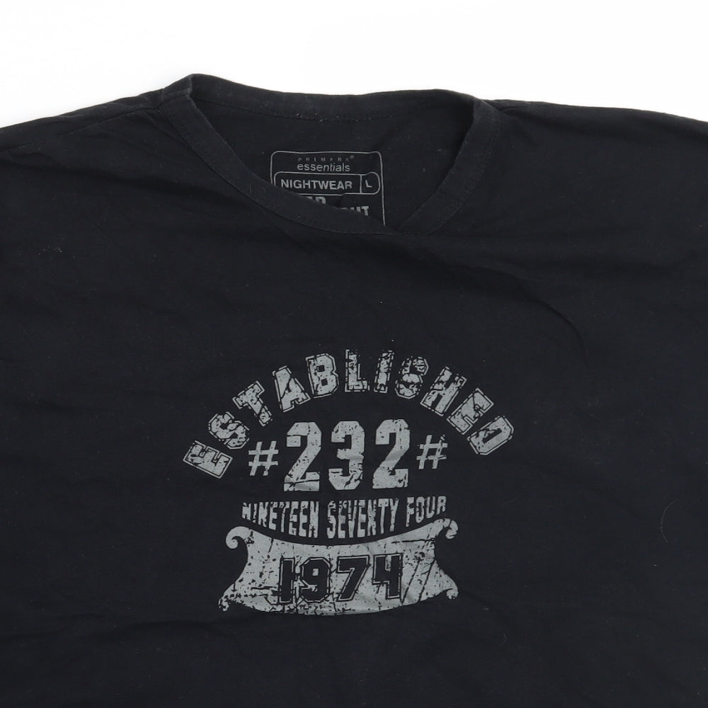 Primrk Mens Black    T-Shirt Size L