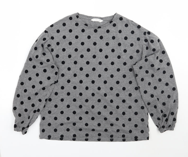 MNG Girls Grey Polka Dot  Pullover Jumper Size 14 Years
