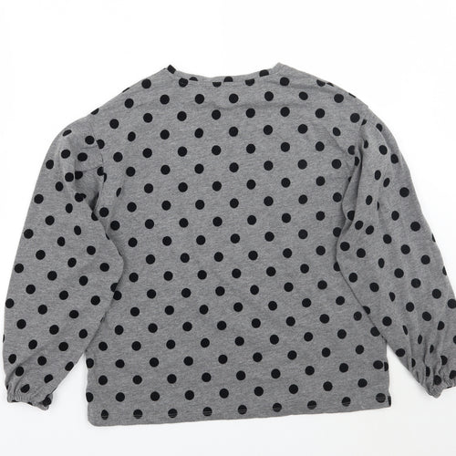 MNG Girls Grey Polka Dot  Pullover Jumper Size 14 Years