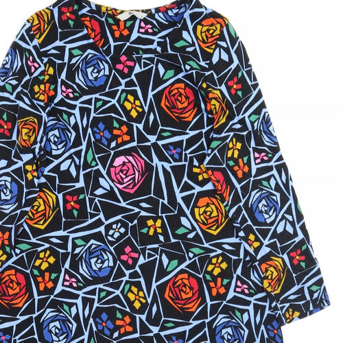 TU Womens Black Geometric  A-Line  Size 12