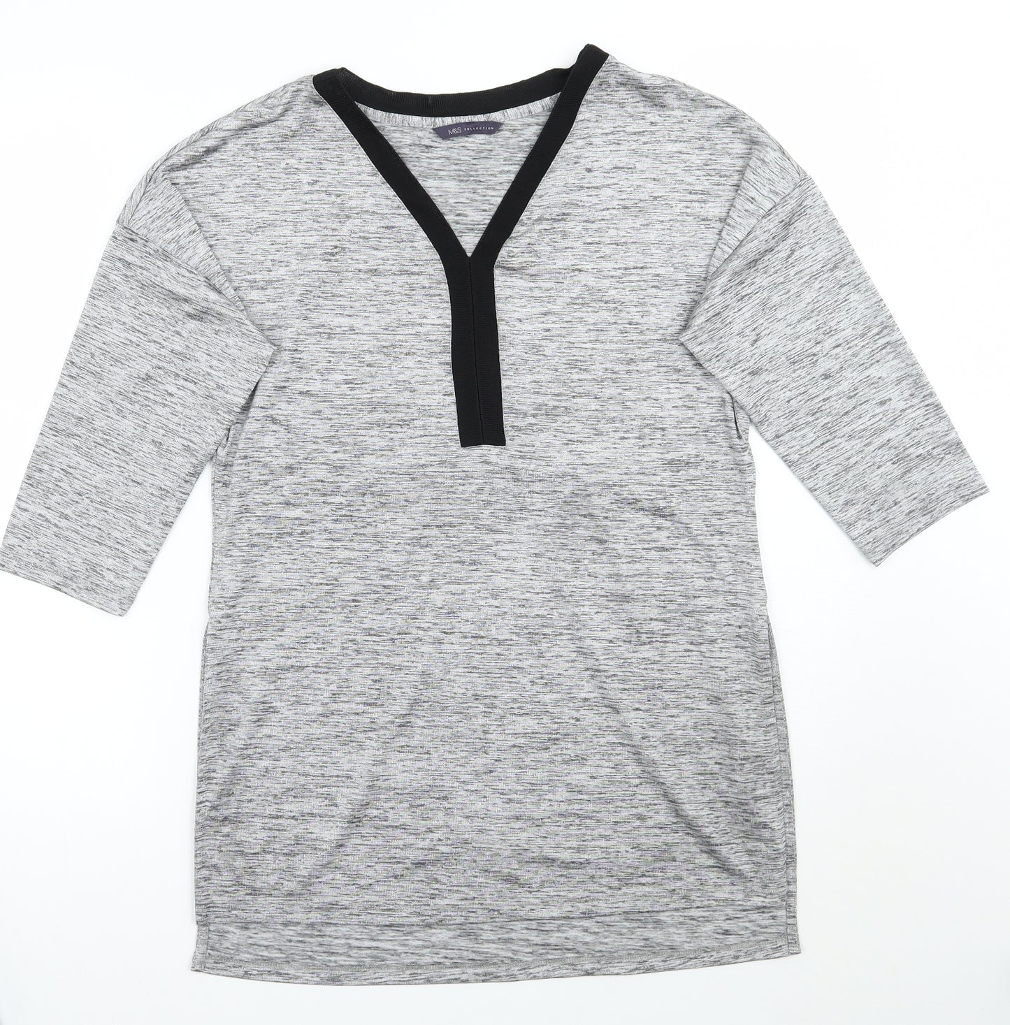 Marks and Spencer Womens Grey   Basic T-Shirt Size 12