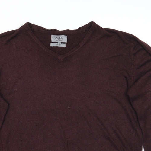 Marks and Spencer Mens Purple   Pullover Jumper Size M