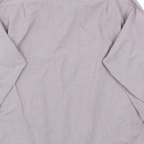 Marks and Spencer Mens Purple Check   Button-Up Size 15