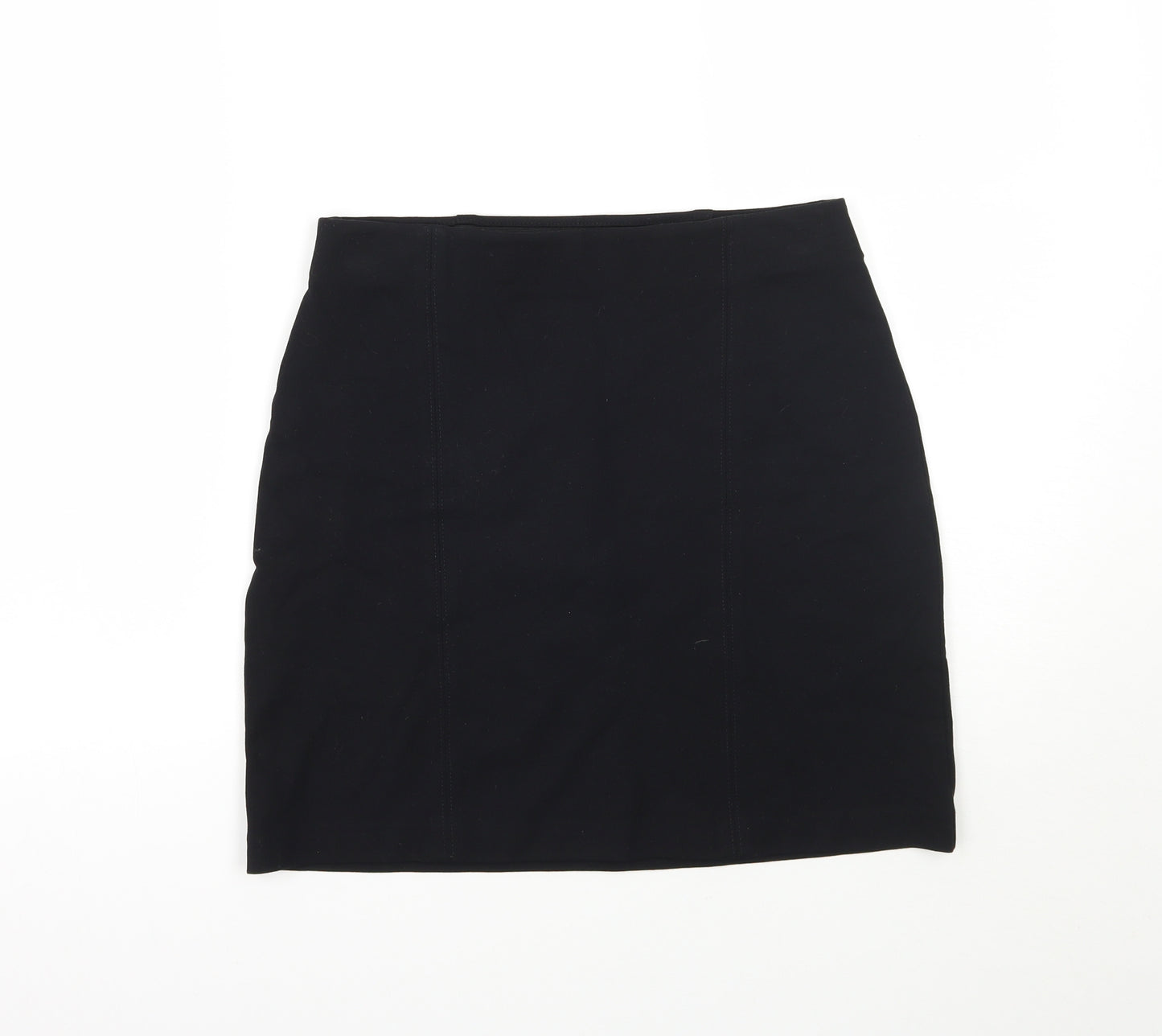 Marks and Spencer Womens Black  Rayon A-Line Skirt Size 8