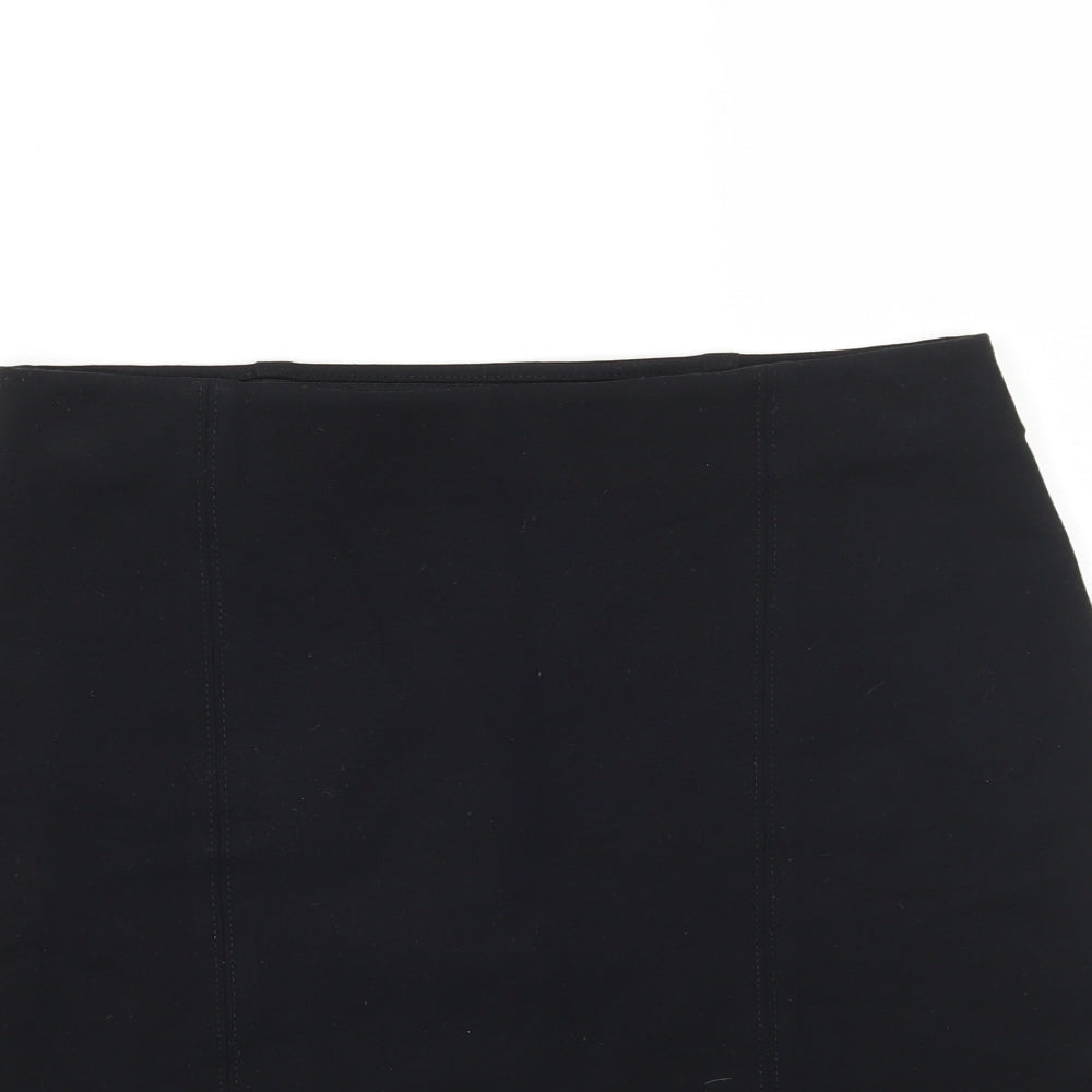 Marks and Spencer Womens Black  Rayon A-Line Skirt Size 8
