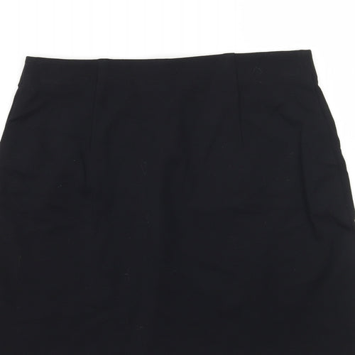 Marks and Spencer Womens Black  Rayon A-Line Skirt Size 8
