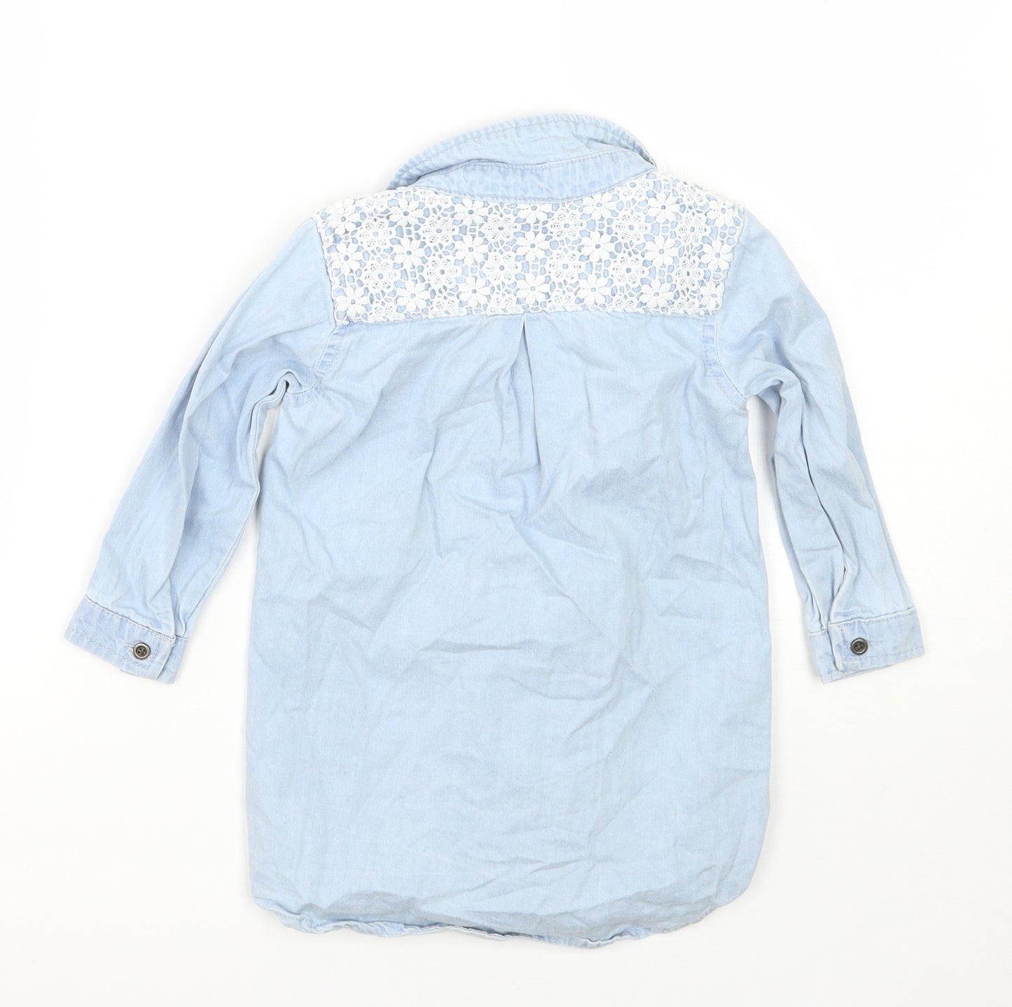 Primark Girls Blue   Basic Button-Up Size 12-18 Months