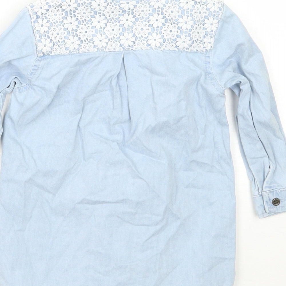 Primark Girls Blue   Basic Button-Up Size 12-18 Months