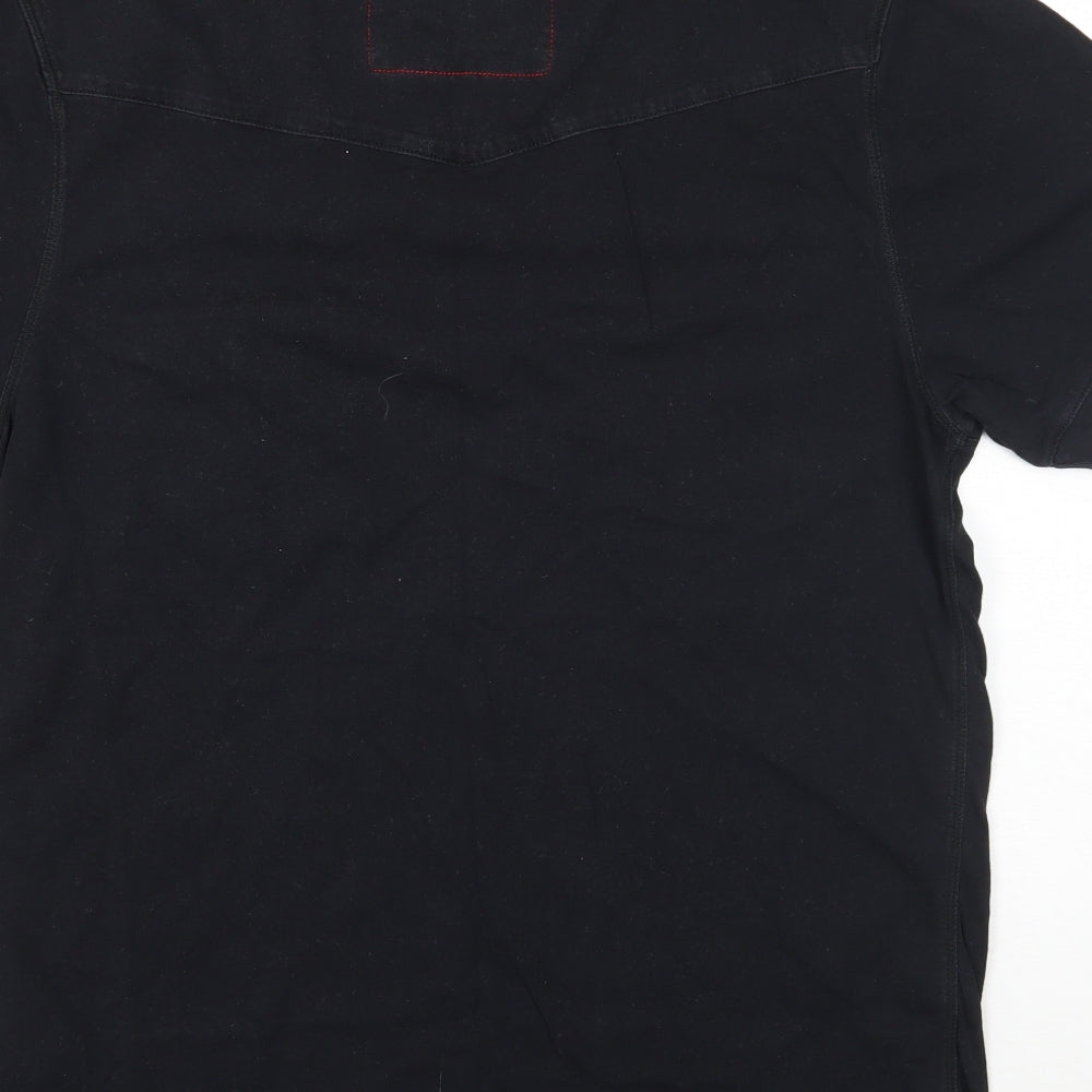 Luke Mens Black    T-Shirt Size L