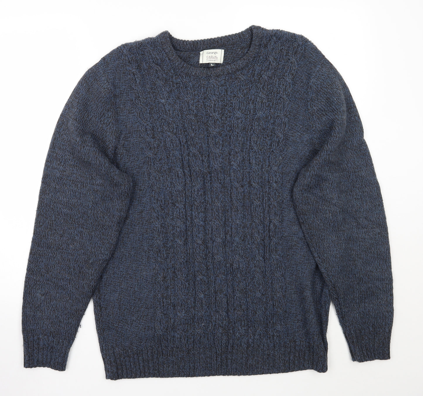 George Mens Blue   Pullover Jumper Size L