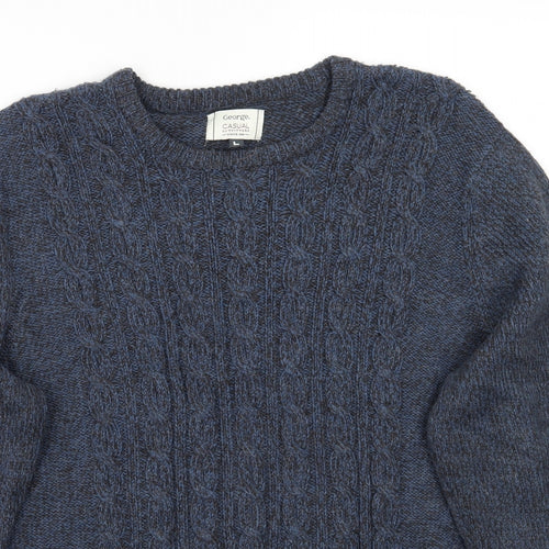 George Mens Blue   Pullover Jumper Size L