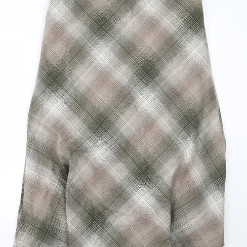 George Womens Green Check  A-Line Skirt Size 14