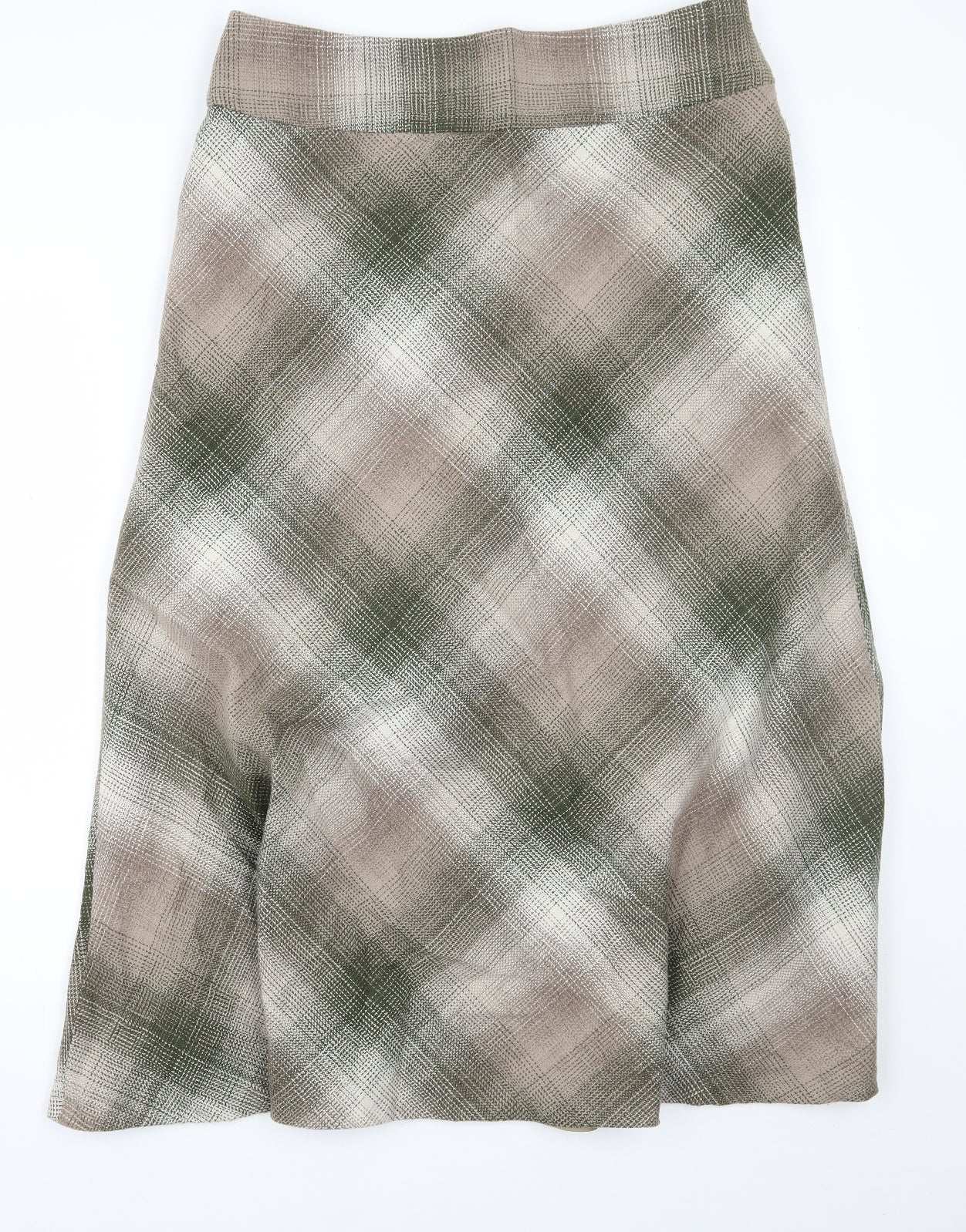 George Womens Green Check  A-Line Skirt Size 14
